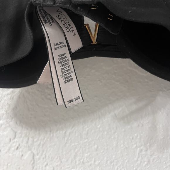 Victoria's Secret Bra Lined Demi Double Size 38D Black - Picture 4 of 6